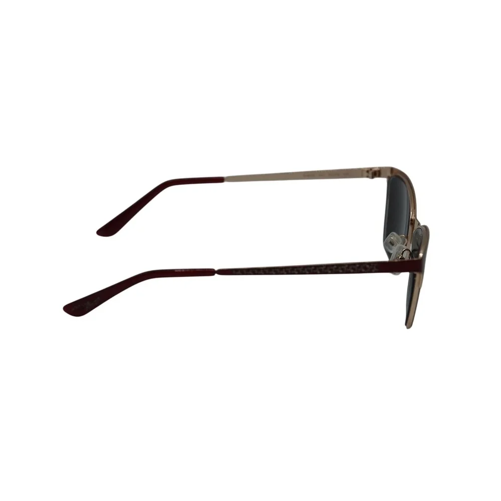 Marchon NYC Sunglasses‎ M-4009 601 Matte Bordeaux Gold Cat Eye 53-16-140